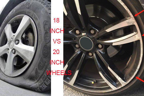 How big is the difference between 18 inch wheels VS 20 inch wheels?