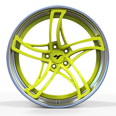 18-24 inch Chrome / Yellow Face forged and custom wheel rim
