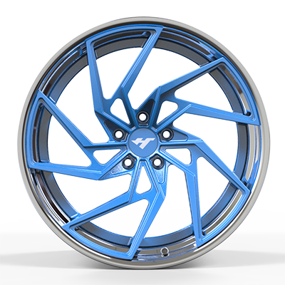 18-24 inch blue forged and custom wheel rim