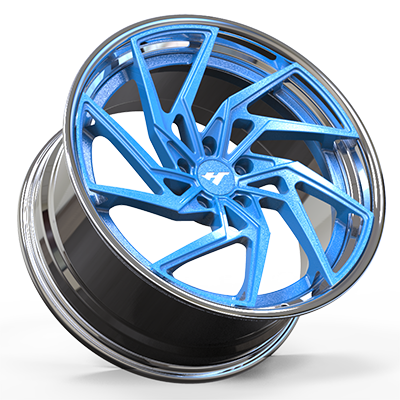 18-24 inch blue forged and custom wheel rim