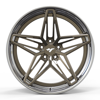 18-24 inch chrome + bronze forged and custom wheel rim