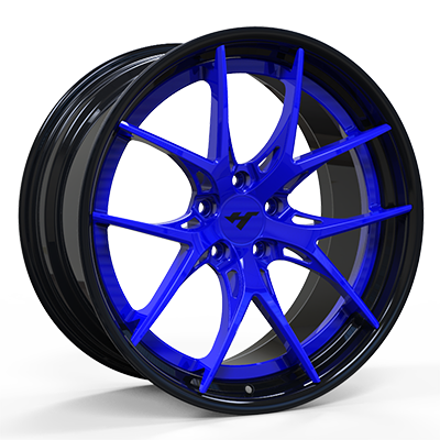 18-24 inch Black / Blue Face forged and custom wheel rim