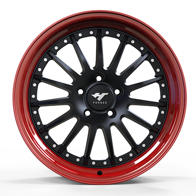 18-24 inch black + red forged and custom wheel rim