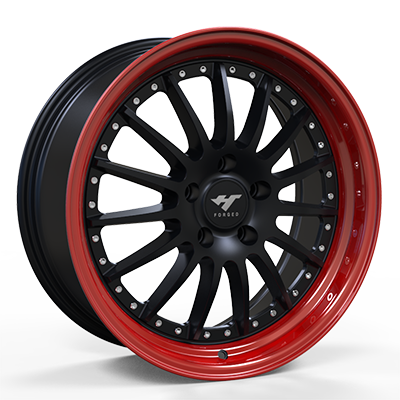 18-24 inch black + red forged and custom wheel rim