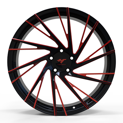 18-24 inch black + red forged and custom wheel rim