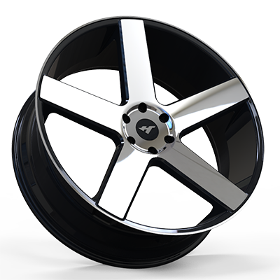 26X10 inch Black /Machine Face wheel rim