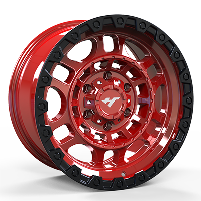 17X8.0 inch red & black wheel rim