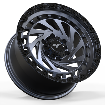 17X8.0 inch grey & black wheel rim