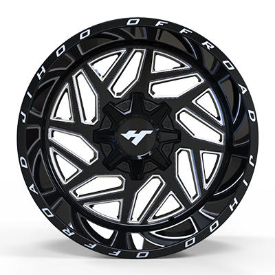 20X9.0 inch Black machine face wheel rim