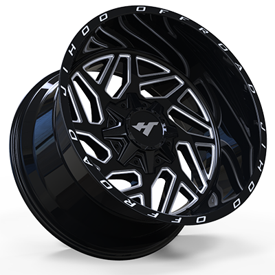 20X9.0 inch Black machine face wheel rim