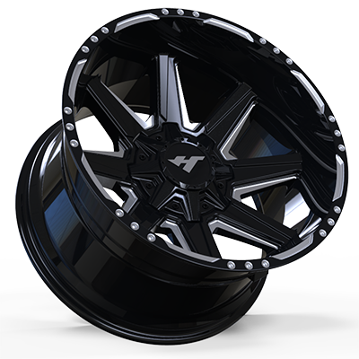 20X10 inch Black Machine Face/Milling Point wheel rim