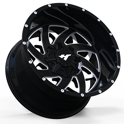 20X9.0 inch Black Machine Face/Milling Point wheel rim
