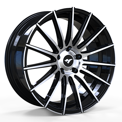 177.5 inch black machine face wheel rim