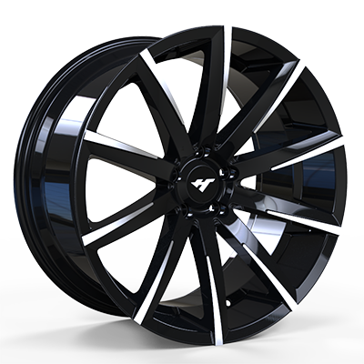 26X10 inch Black Machine Face wheel rim