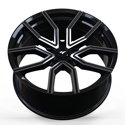 19X8.5 inch black machine face wheel rim