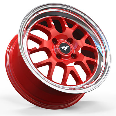15X7.0 inch red & mirror wheel rim