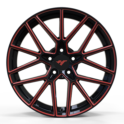 17X7.5 inch red & black wheel rim