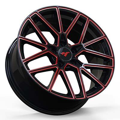 17X7.5 inch red & black wheel rim