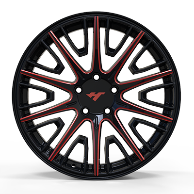 19X8.5 inch black & red line wheel rim