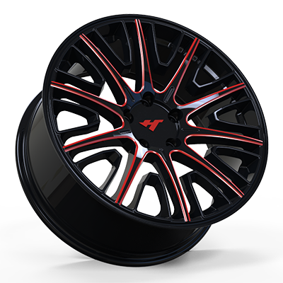 19X8.5 inch black & red line wheel rim