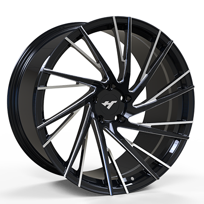 18X8.0 inch 5X120 black machine face wheel rim