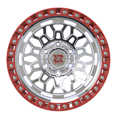 17X8.5 inch Chrome & Red forged and custom wheel rim