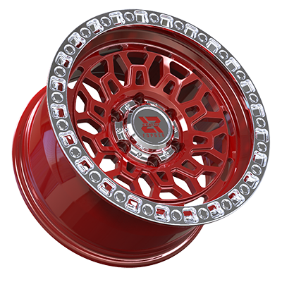 17X7.5 inch Red Machine Lip forged and custom wheel rim