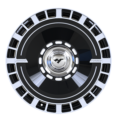 17X8.0 inch Black&White forged and custom wheel rim