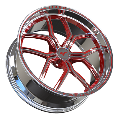 18X8.5 inch Chrome & Red forged and custom wheel rim