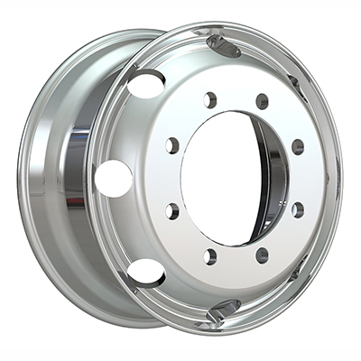 China 19.5X7.5 inch silver truck wheel rim
